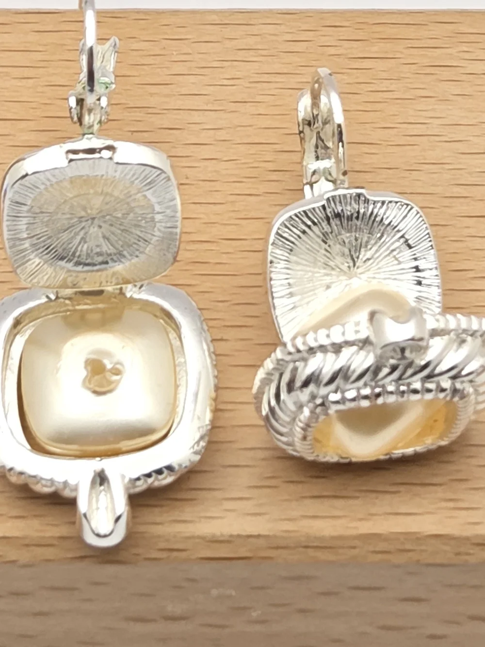 Vintage Joan Rivers Interchangeable Cabochon Leverback Earrings Set - 10 Pairs